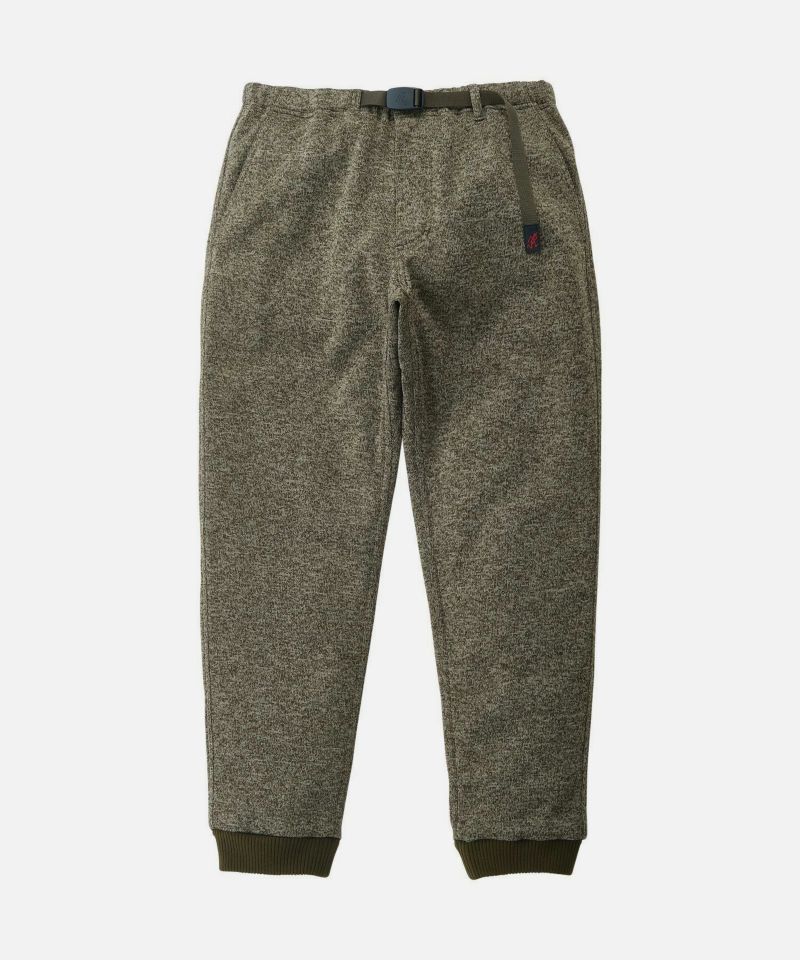 BONDING KNIT FLEECE NARROW RIB PANT | ボンディングニット