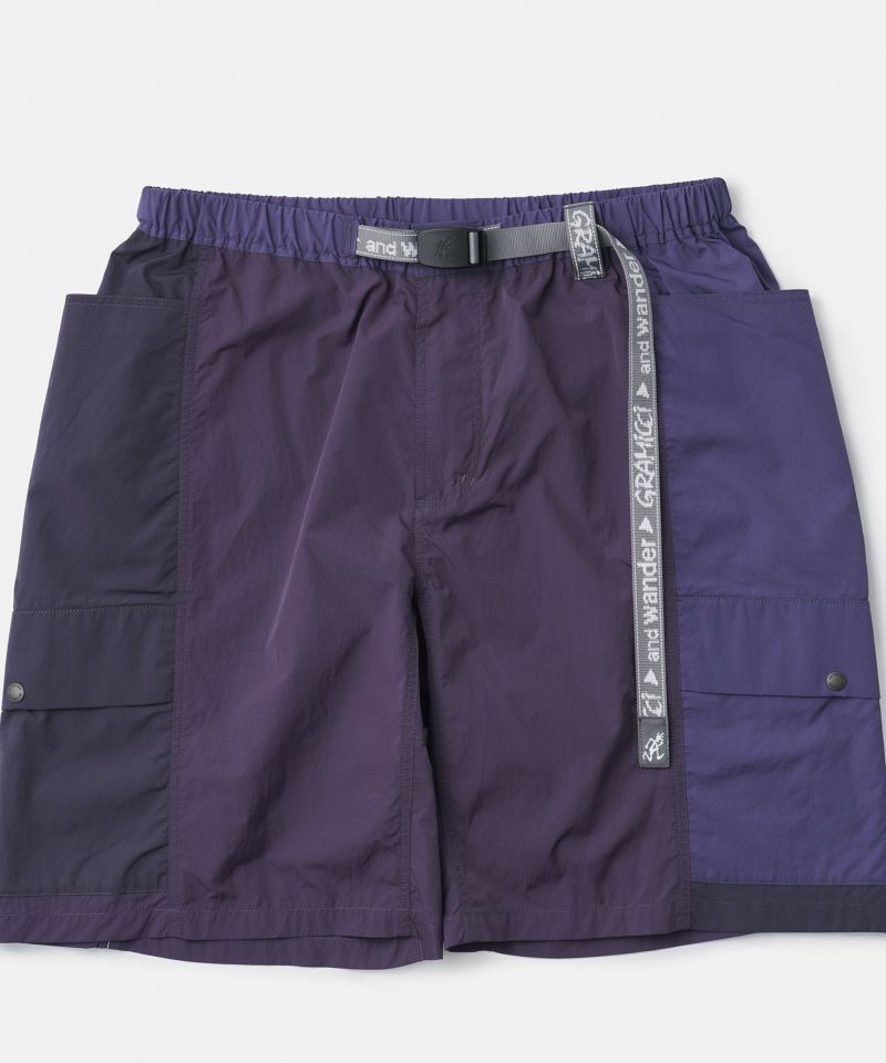Gramicci×and wander】PATCHWORK WIND SHORT (WOMENS) | パッチワーク 