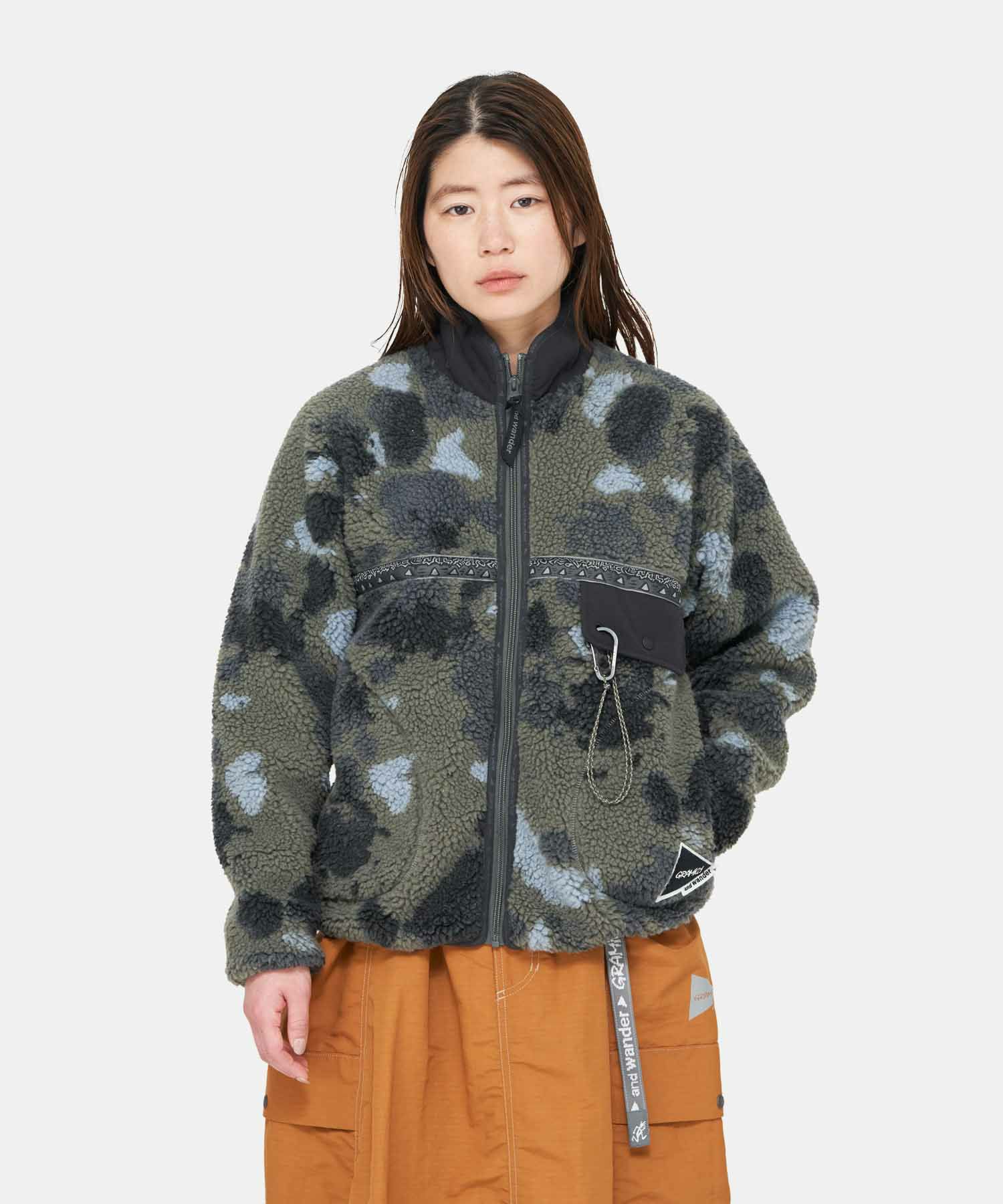 JQテープフリースジャケット｜【Gramicci×and wander】JQ TAPE FLEECE  