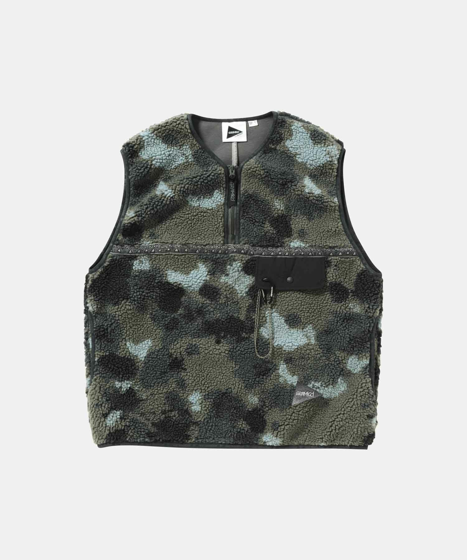 Gramicci×and wander】JQ TAPE FLEECE VEST | JQテープフリースベスト 