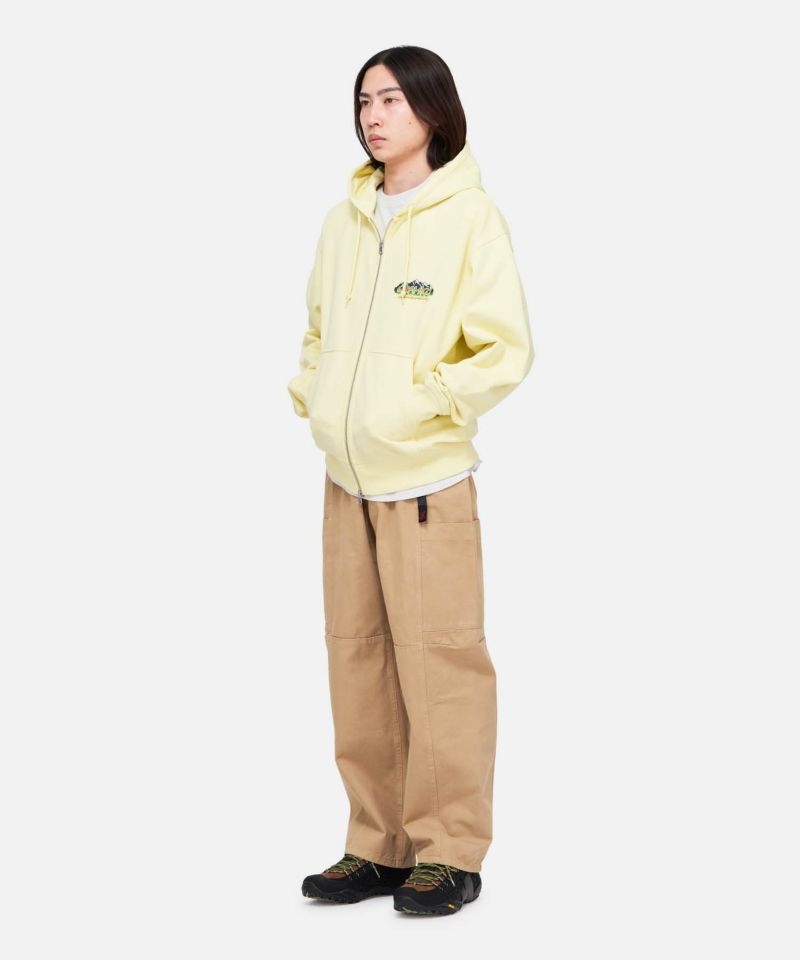 マウンテニアリングジップフーデッドスウェットシャツ