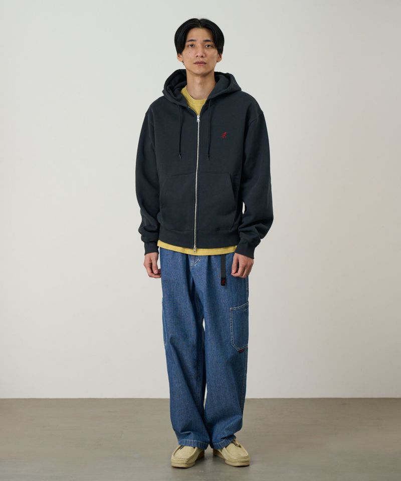 ワンポイントジップフーデッドスウェットシャツ | グラミチ 公式通販